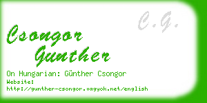 csongor gunther business card