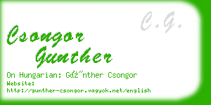 csongor gunther business card